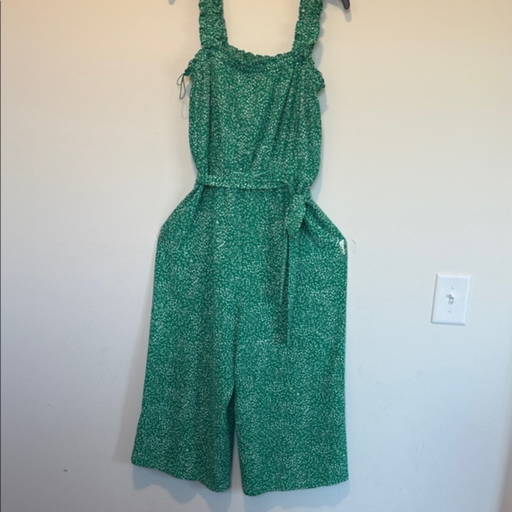 London Times Green Floral Women's Jumpsuit